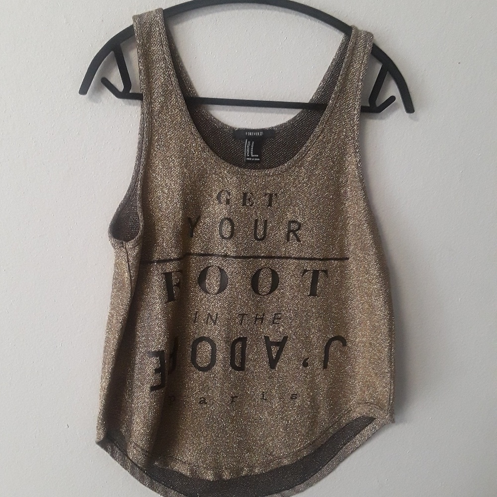 Gold forever 21 top